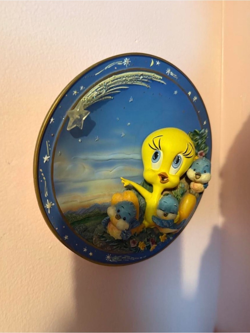 Vintage tweety bird plate wall decor